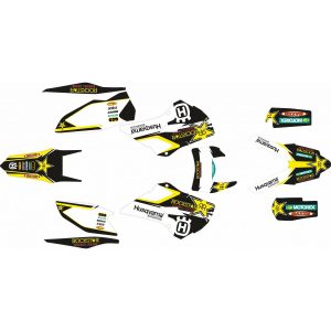 KIT ADHESIVOS HUSQVARNA TE/FE 2015 ROCKSTAR BLANCO