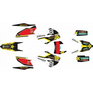 KIT ADHESIVOS HUSQVARNA TE/FE 2015 ROCKSTAR ROJO