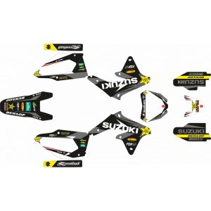 KIT ADHESIVOS SUZUKI RMZ 450 08-17 FACTORY GRIS/BLANCO