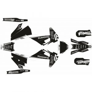 KIT Adhesivos HUSQVARNA FC/TC 19-20 NEGRO BLANCO