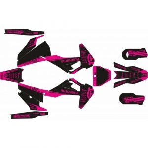 KIT Adhesivos HUSQVARNA FC/TC 19-20 NEGRO FUSIA