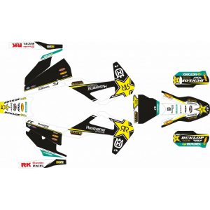 KIT Adhesivos HUSQVARNA FC/TC 19-20 ROCKSTARS NEGRO