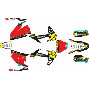 KIT Adhesivos HUSQVARNA FC/TC 19-20 ROCKSTARS ROJO
