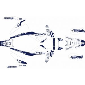 KIT ADHESIVOS HUSQVARNA TE/FE 20-21 AZUL BLANCO