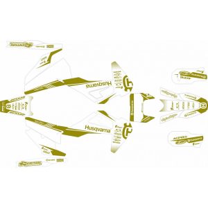 KIT ADHESIVOS HUSQVARNA TE/FE 20-21 BLANCO DORADO