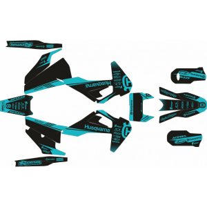 KIT ADHESIVOS HUSQVARNA TE/FE 20-21 NEGRO CIAN