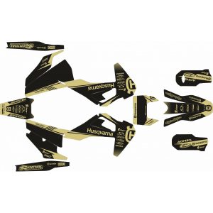 KIT ADHESIVOS HUSQVARNA TE/FE 20-21 NEGRO MARRON