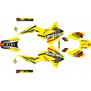 KIT-Adhesivos-SUZUKI-DRZ-400-E 2000-2020 AMARILLO-NEGRO