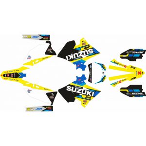 KIT ADHESIVOS SUZUKI RM125-250-Restyled-Polisport-Blanco