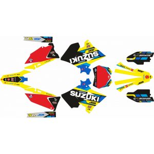 KIT ADHESIVOS SUZUKI RM125-250-Restyled-Polisport-Rojo