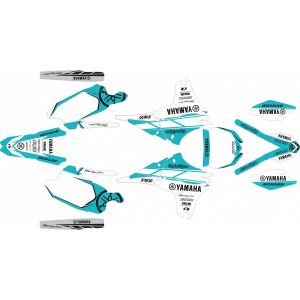 KIT Adhesivos YAMAHA YZF 450 10-13 TURQUESA/NEGRO