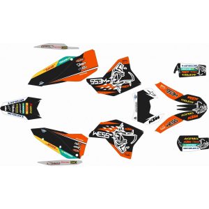 KIT ADHESIVOS KTM EXC 08-11 WESS NARANJA