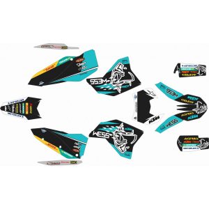 KIT ADHESIVOS KTM EXC 08-11 WESS TURQUESA