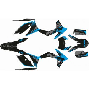 KIT ADHESIVOS KTM EXC 12-13 AZUL / NEGRO