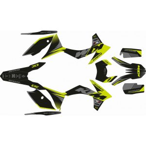 KIT ADHESIVOS KTM EXC 12-13 LIMA / NEGRO
