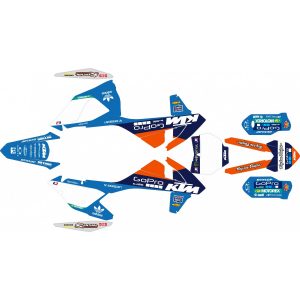 KT DE ADHESIVOS KTM SX/SXF 16-18 GOPRO KTM BLANCO