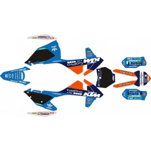KT DE ADHESIVOS KTM SX/SXF 16-18 GOPRO KTM Negro