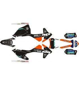 KIT Adhesivos KTM EXC 17-19 GOPRO NEGRO KTM NEGRO