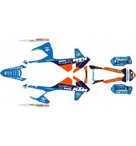 KIT Adhesivos KTM EXC 17-19 GOPRO KTM BLANCO