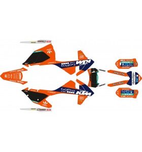 KIT Adhesivos KTM EXC 17-19 GOPRO NARANJA KTM NEGRO