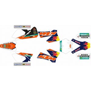 KIT DE ADHESIVOS KTM SX 85 06-12 ROJO/AZUL/BLANCO