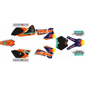 KIT ADHESIVOS KTM SX 85 06-12 TORO ROJO/AZUL/BLANCO