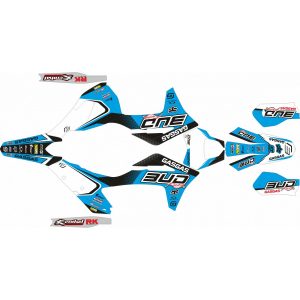 KIT ADHESIVOS GAS GAS EC 2021 BUD RACING CIAN