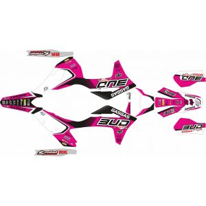 KIT ADHESIVOS GAS GAS EC 2021 BUD RACING MAGENTA