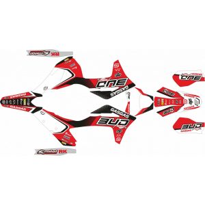 KIT ADHESIVOS GAS GAS EC 2021 BUD RACING ROJO