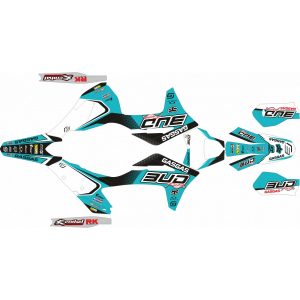 KIT ADHESIVOS GAS GAS EC 2021 BUD RACING TURQUESA
