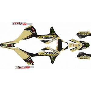 KIT ADHESIVOS GAS GAS EC 2021 PRO CIRCUIT MARRON