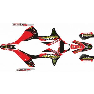 KIT ADHESIVOS GAS GAS EC 2021 PRO CIRCUIT ROJO