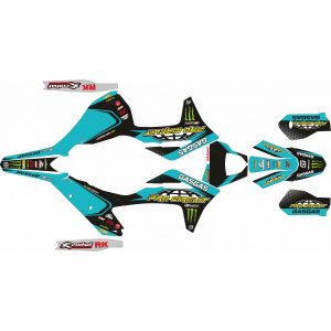 KIT ADHESIVOS GAS GAS EC 2021 PRO CIRCUIT TURQUESA