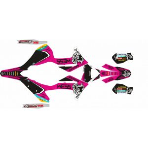 KIT ADHESIVOS GAS GAS EC 2021 WES MAGENTA