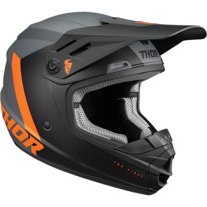 CASCO THOR SECTOR CHEV CHARCOAL/ORANGE NIÑO