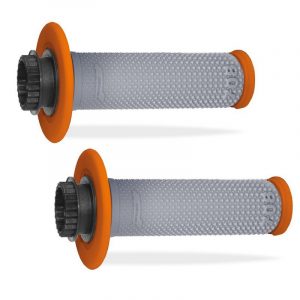 Puños Pro Grip 708 Lock On Doble Densidad Diamond Naranja/Gris