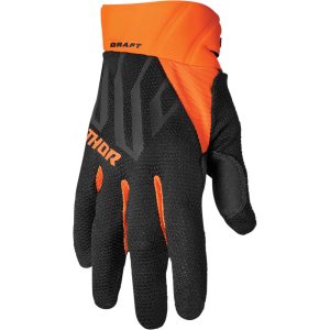 GUANTES THOR DRAFT BLACK/ORANGE