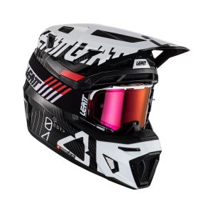 Casco LEATT Kit Moto 9.5 Carbon Blanco V23