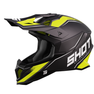 CASCO SHOT LITE PRISM COLOR NEGRO/AMARILLO NEON MATE
